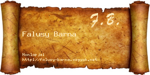 Falusy Barna névjegykártya